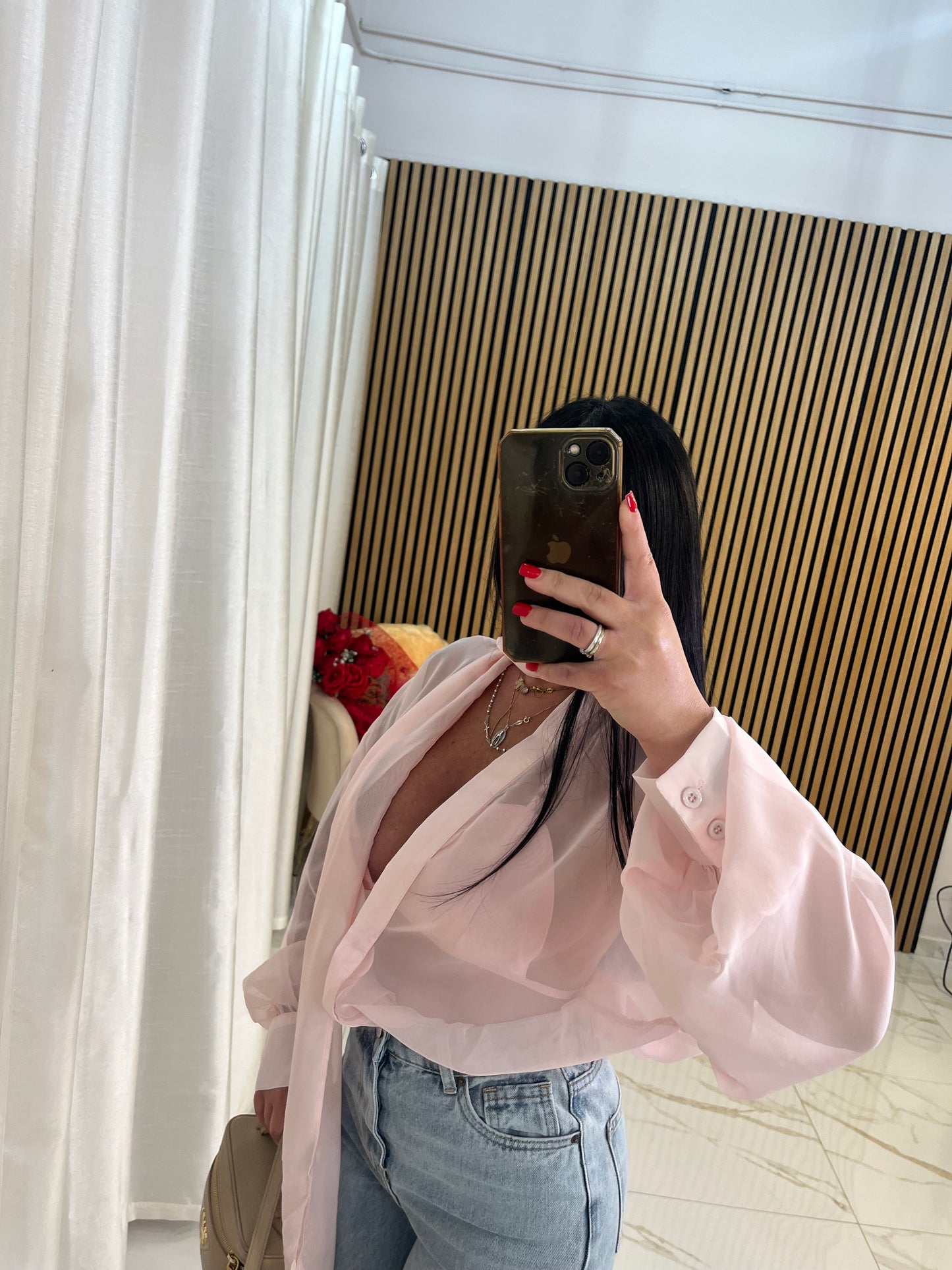 CAMICIA SEMIVELATA ROSA