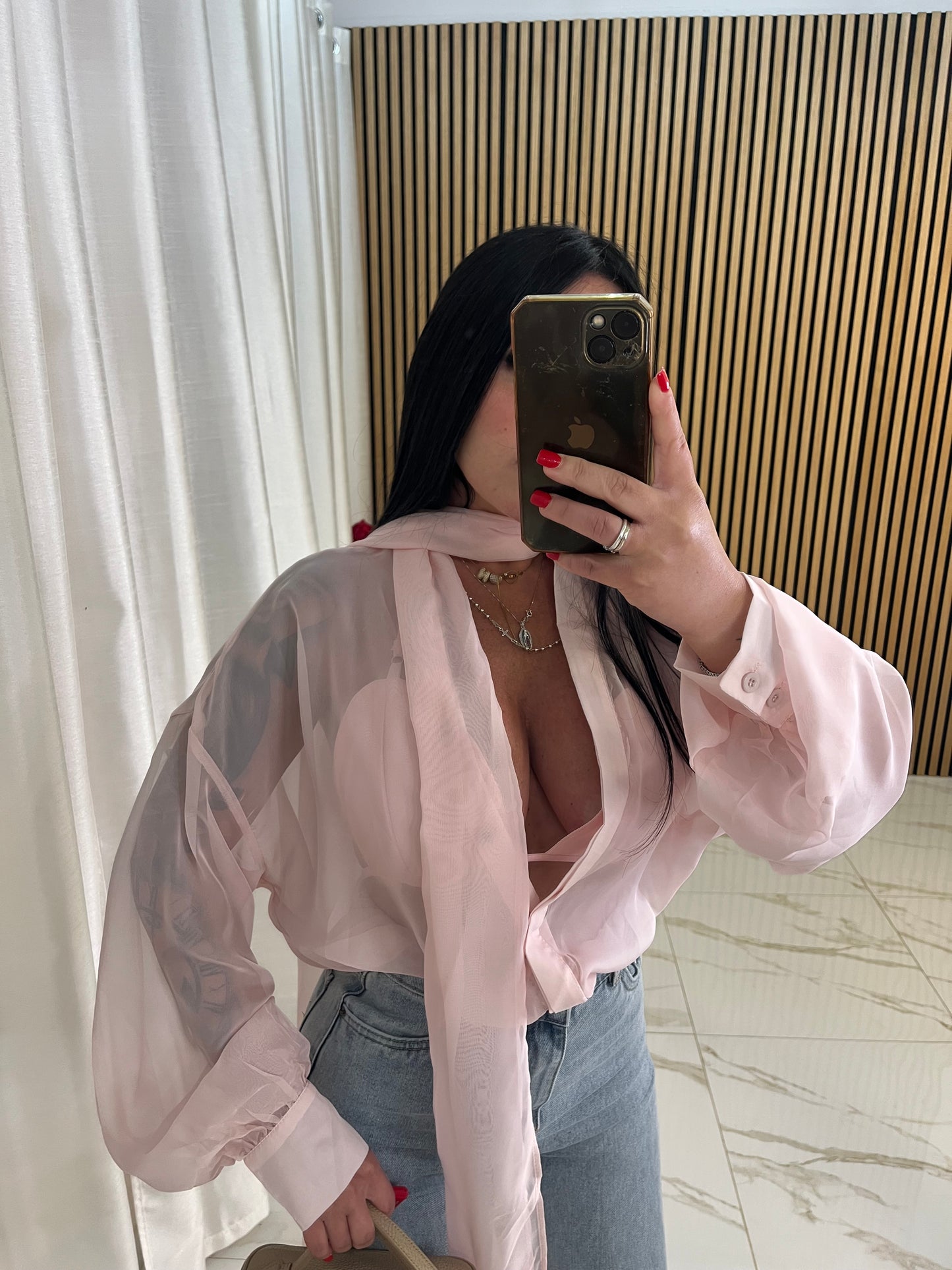 CAMICIA SEMIVELATA ROSA