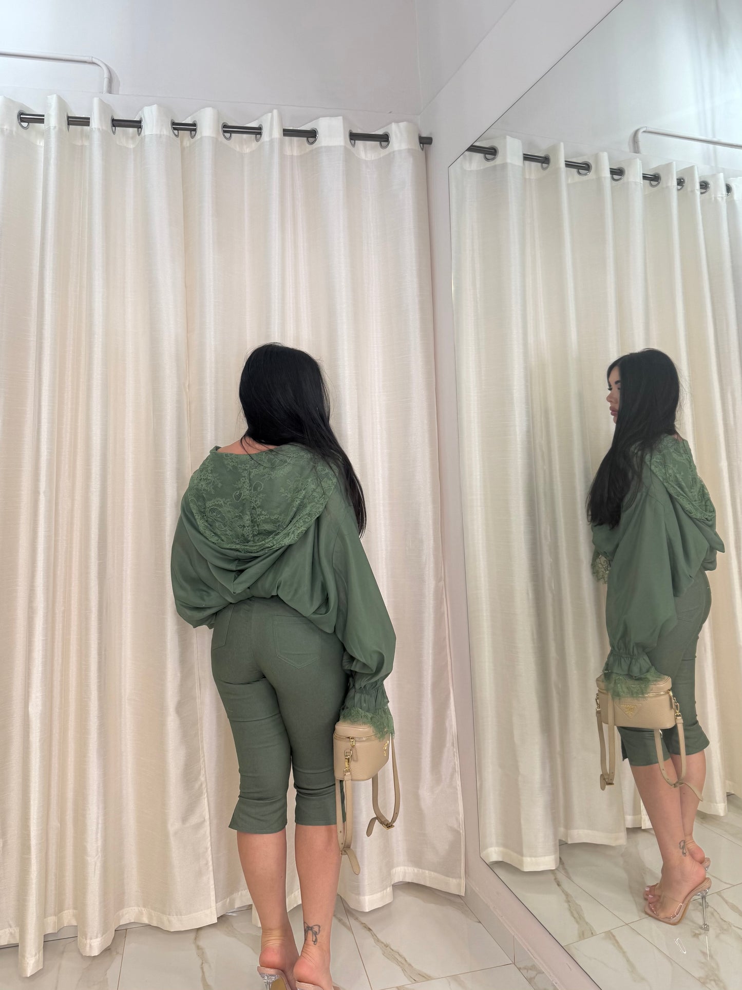 PANTALONE CAPRI VERDE
