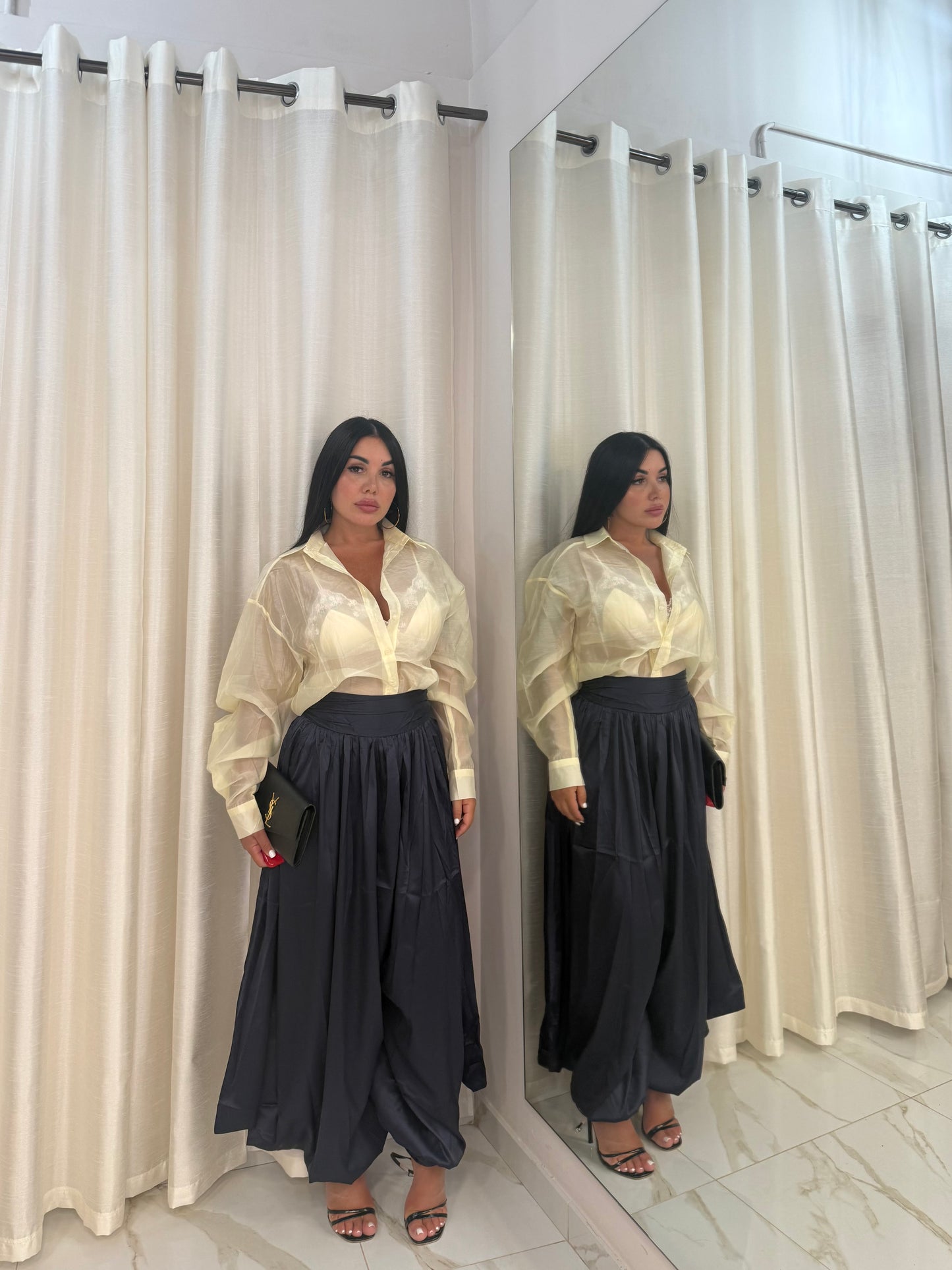 CAMICIA SEMIVELATA