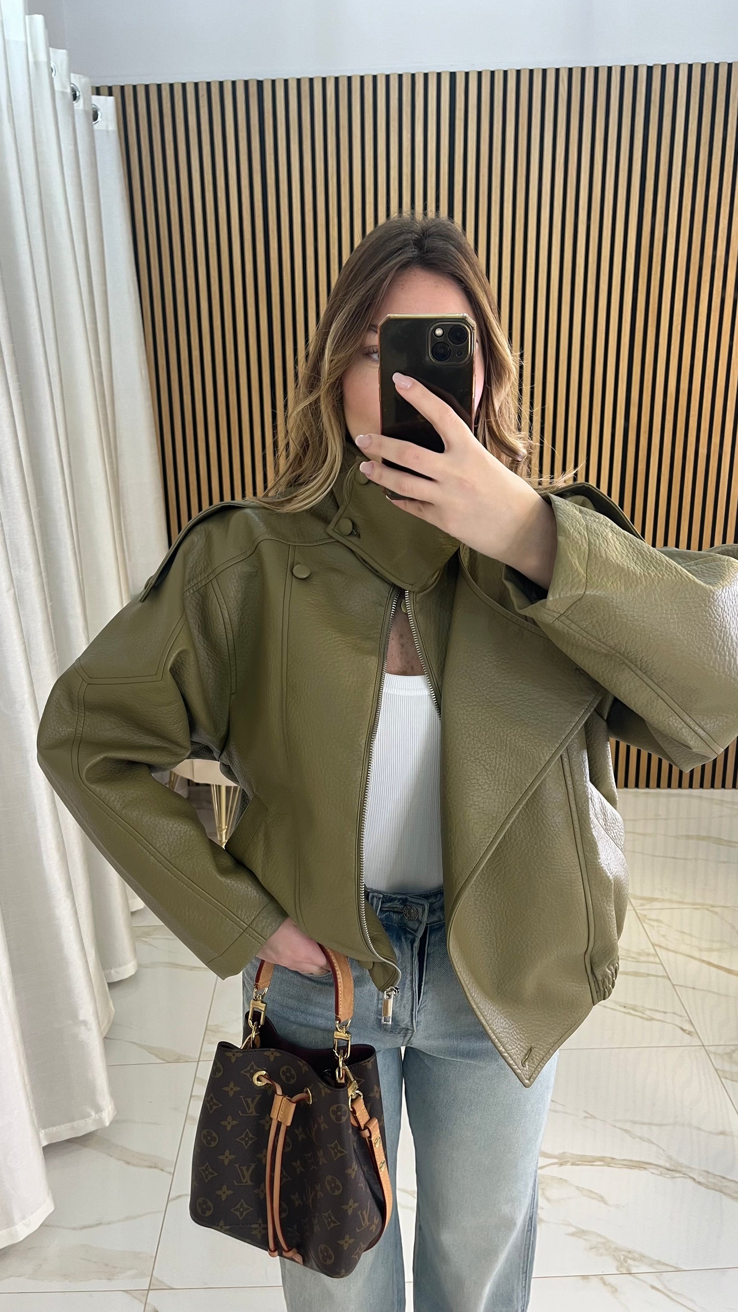 BOMBER ECOPELLE GREEN
