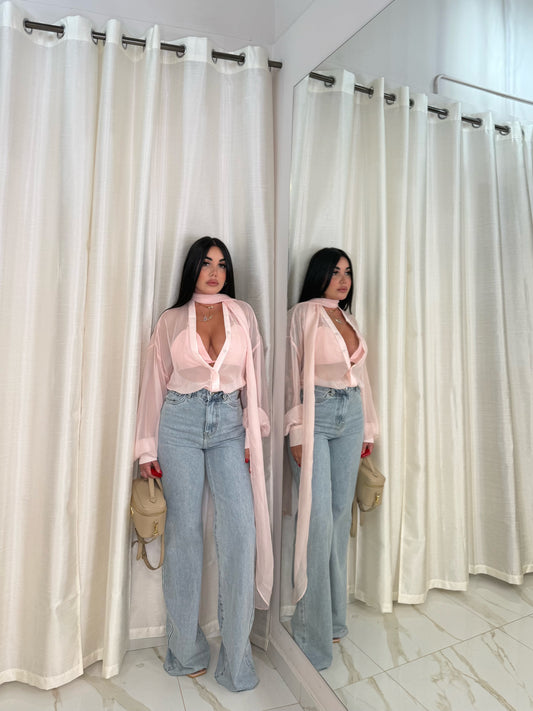 CAMICIA SEMIVELATA ROSA