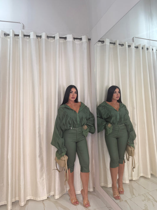 PANTALONE CAPRI VERDE