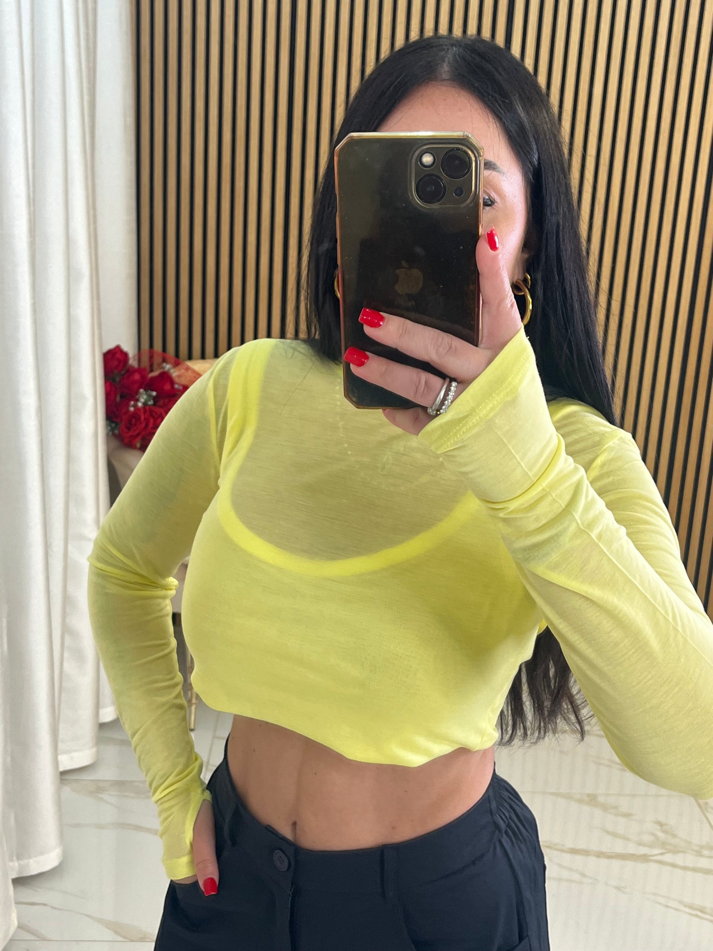MAGLIA SEMI VELATA GIALLA